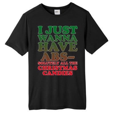 I Just Want Abs Christmas Candles Tall Fusion ChromaSoft Performance T-Shirt