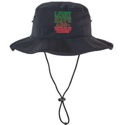 I Just Want Abs Christmas Candles Bucket Hat