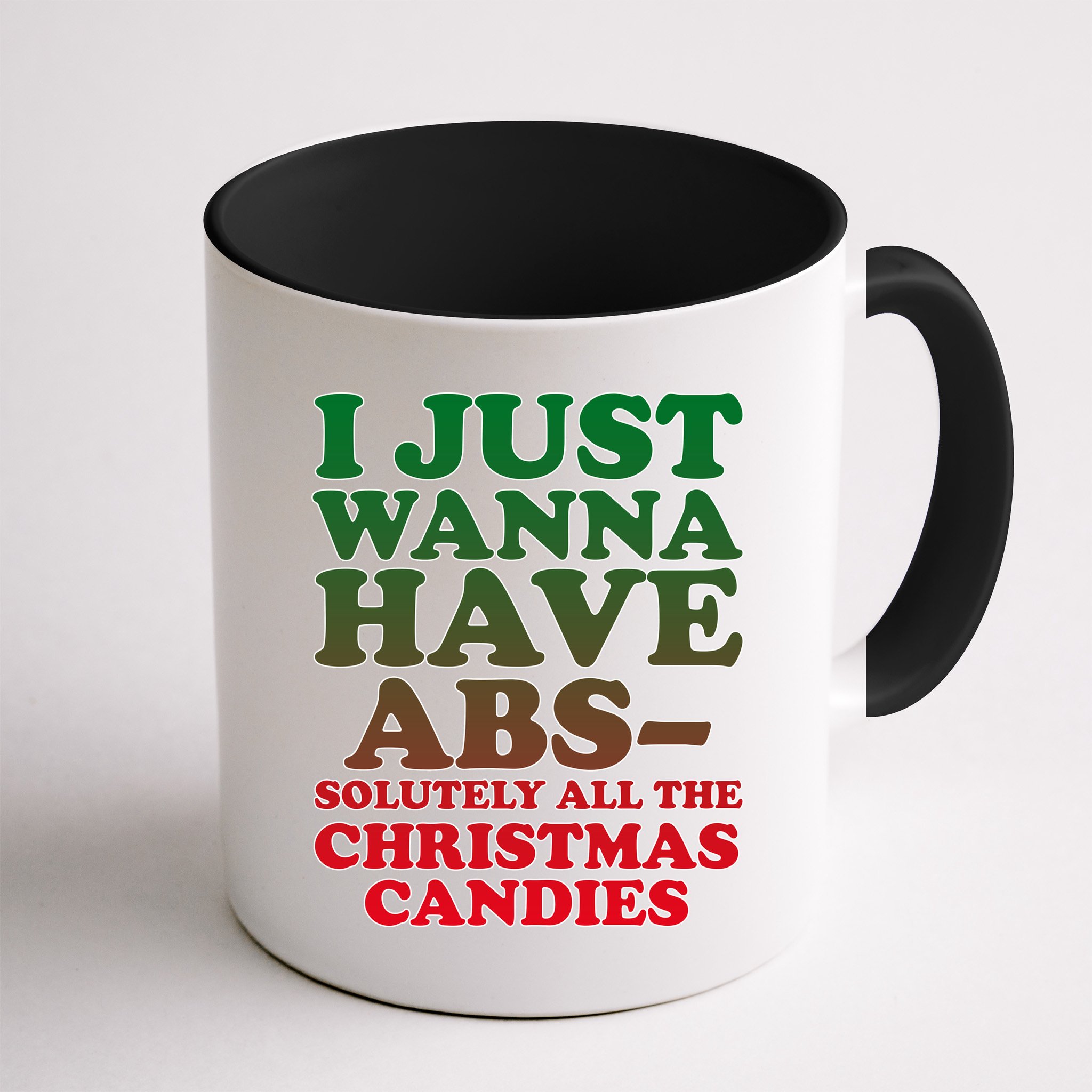 I Just Want Abs Christmas Candles Mug