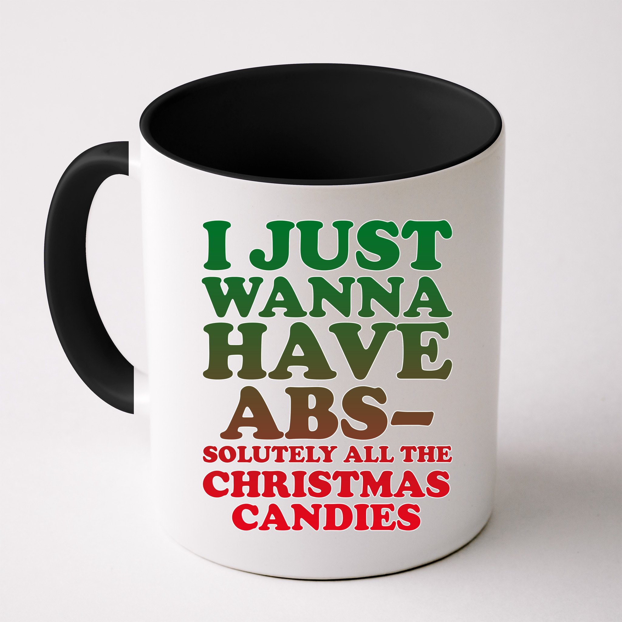 I Just Want Abs Christmas Candles Mug