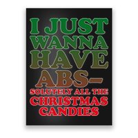I Just Want Abs Christmas Candles Poster