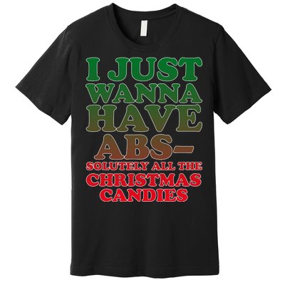 I Just Want Abs Christmas Candles Premium T-Shirt