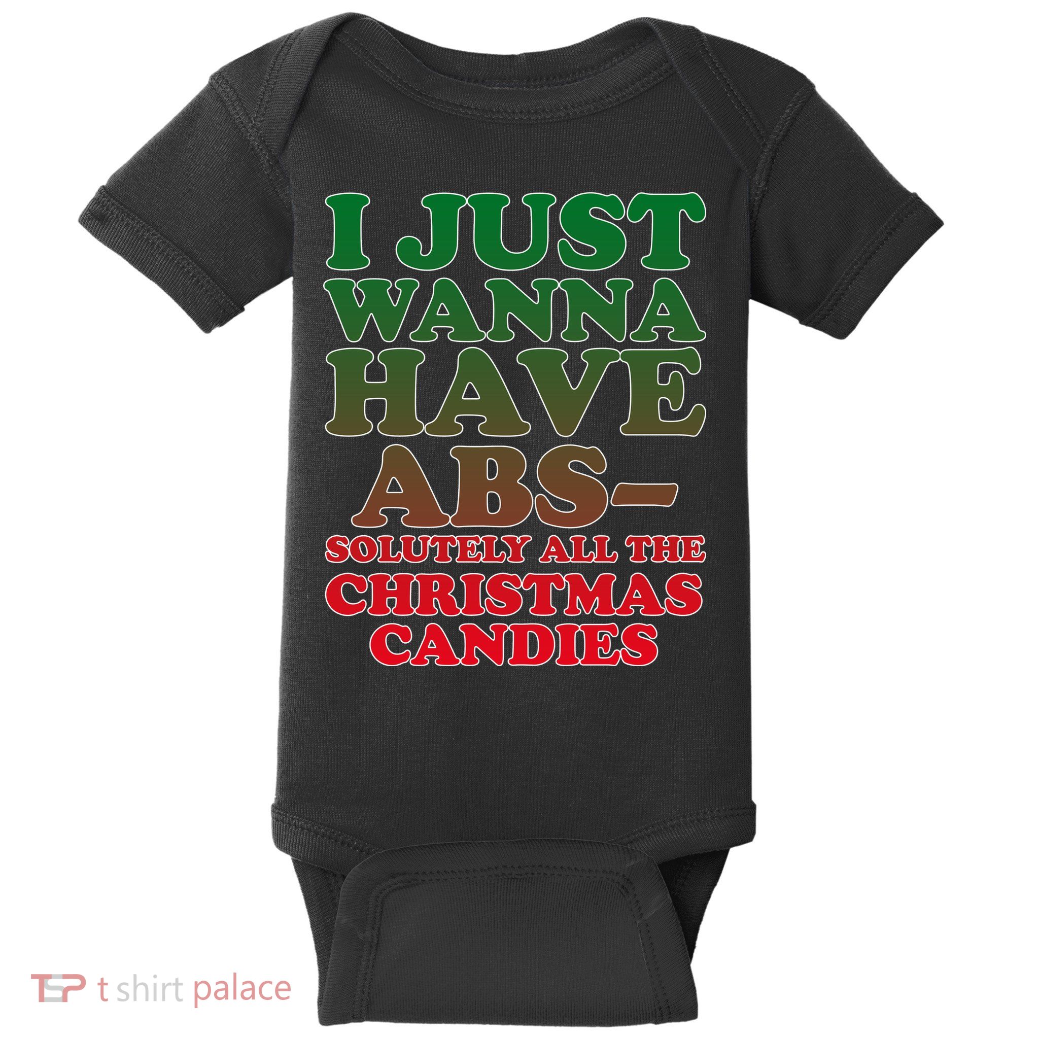 I Just Want Abs Christmas Candles Baby Bodysuit