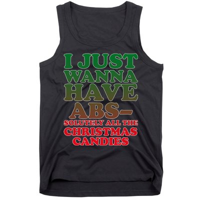 I Just Want Abs Christmas Candles Tank Top