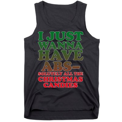 I Just Want Abs Christmas Candles Tank Top