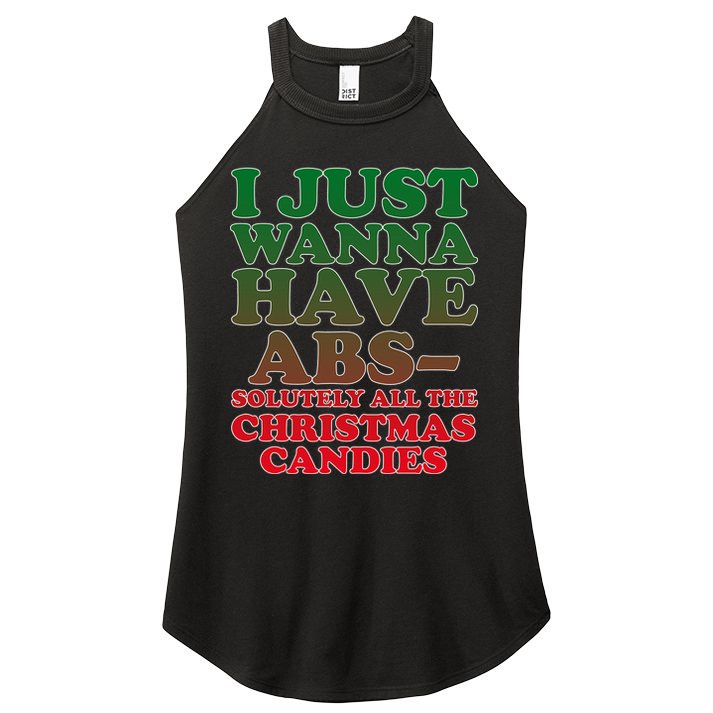 I Just Want Abs Christmas Candles Women's Perfect Tri Rocker Tank