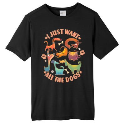 I Just Want All The Dogs Tall Fusion ChromaSoft Performance T-Shirt