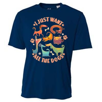 I Just Want All The Dogs Cooling Performance Crew T-Shirt