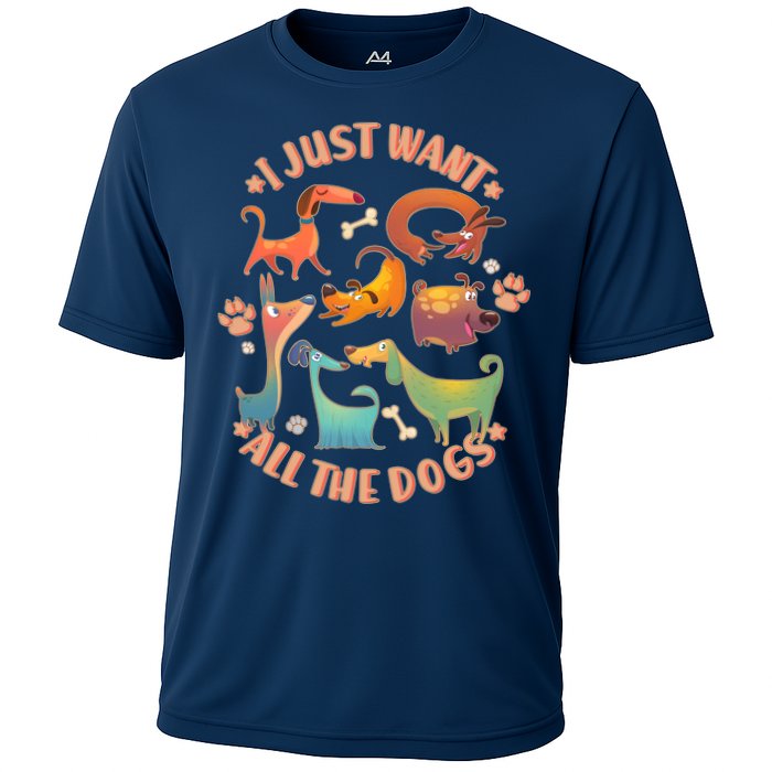 I Just Want All The Dogs Cooling Performance Crew T-Shirt