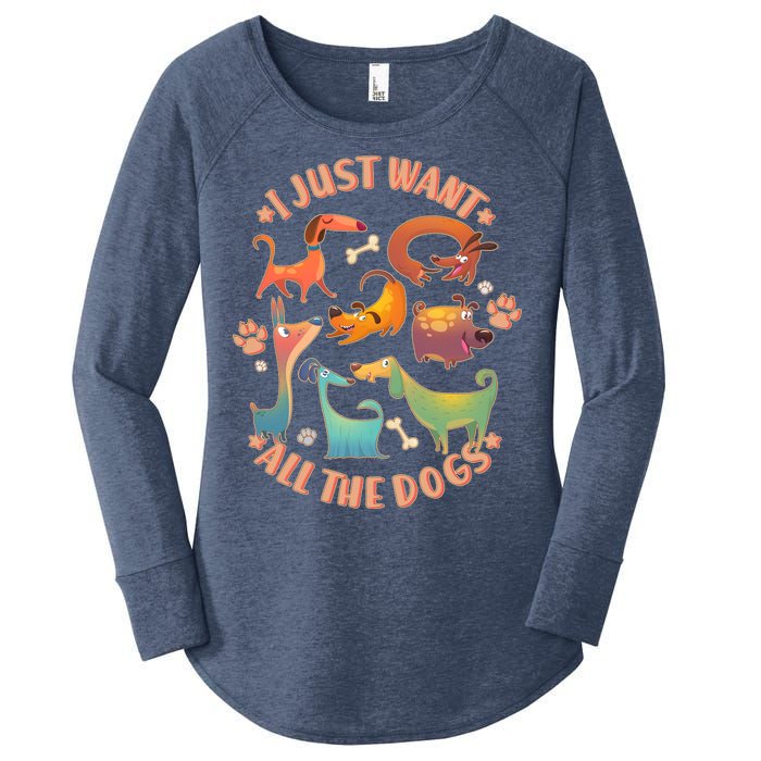 I Just Want All The Dogs Women's Perfect Tri Tunic Long Sleeve Shirt