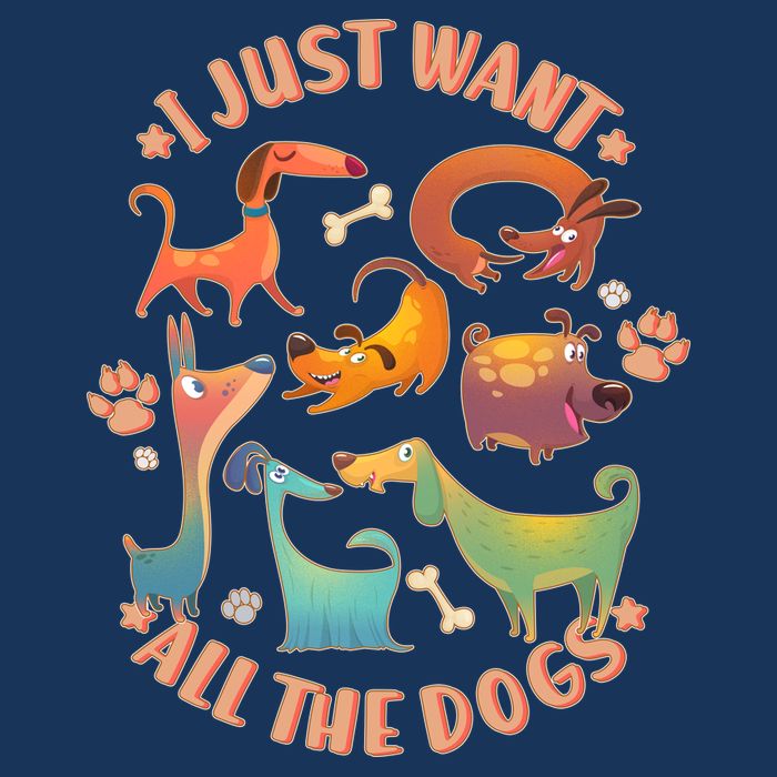 I Just Want All The Dogs 16 in Basic Backpack