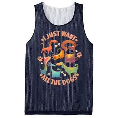 I Just Want All The Dogs Mesh Reversible Basketball Jersey Tank