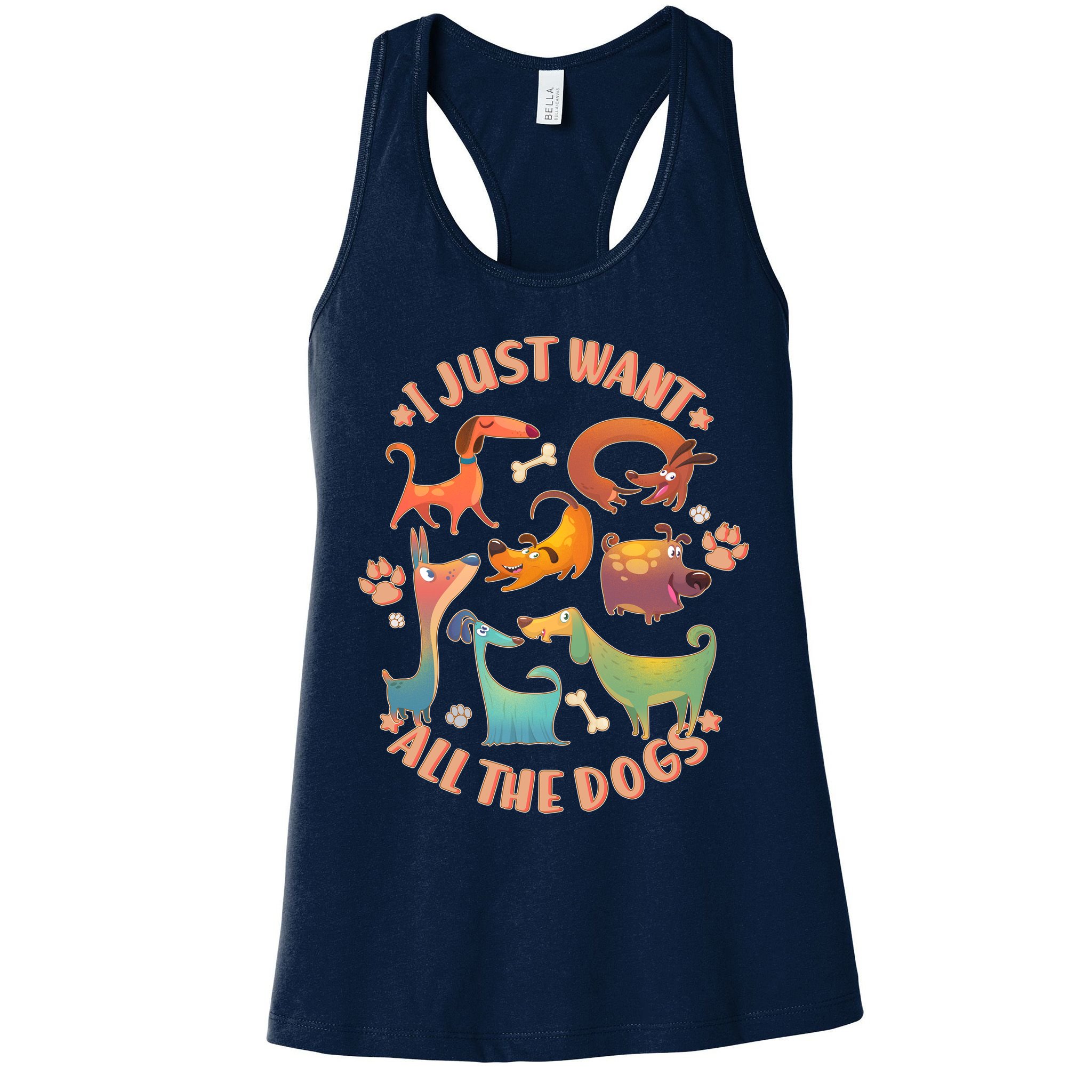 I Just Want All The Dogs Womens Tank Top