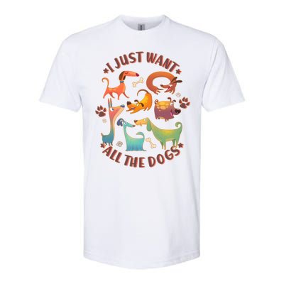 I Just Want All The Dogs Softstyle CVC T-Shirt