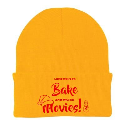 I Just Want To Bake And Watch Christmas Movies Knit Cap Winter Beanie