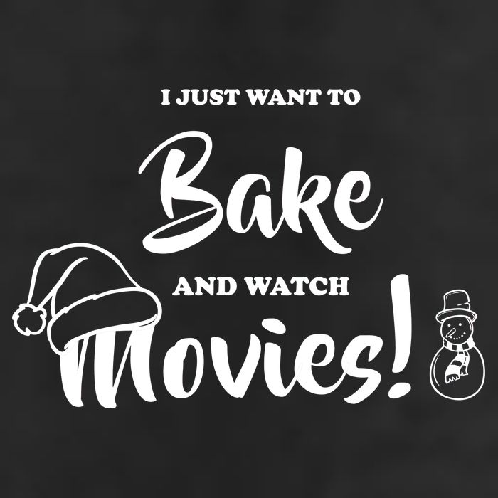 I Just Want To Bake And Watch Christmas Movies 7 Panel Mesh Trucker Snapback Hat