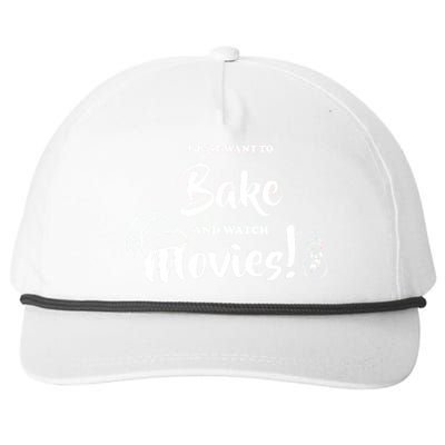 I Just Want To Bake And Watch Christmas Movies Snapback Five-Panel Rope Hat