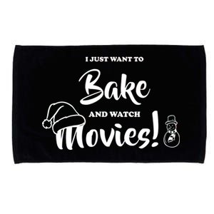 I Just Want To Bake And Watch Christmas Movies Microfiber Hand Towel