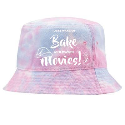 I Just Want To Bake And Watch Christmas Movies Tie-Dyed Bucket Hat