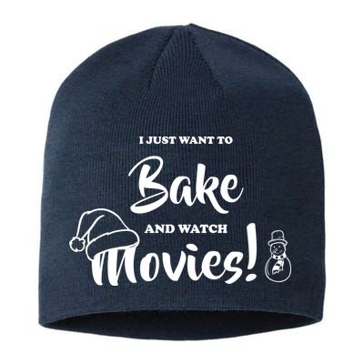 I Just Want To Bake And Watch Christmas Movies Sustainable Beanie