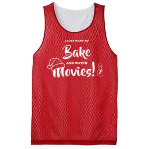 I Just Want To Bake And Watch Christmas Movies Mesh Reversible Basketball Jersey Tank