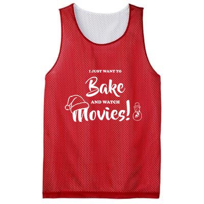 I Just Want To Bake And Watch Christmas Movies Mesh Reversible Basketball Jersey Tank