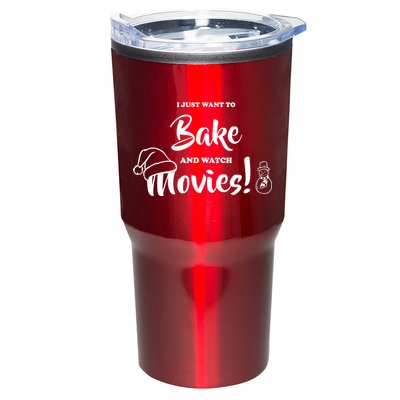 I Just Want To Bake And Watch Christmas Movies Tumbler