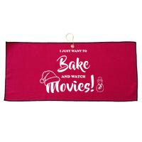 I Just Want To Bake And Watch Christmas Movies Large Microfiber Waffle Golf Towel