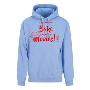 I Just Want To Bake And Watch Christmas Movies Unisex Surf Hoodie