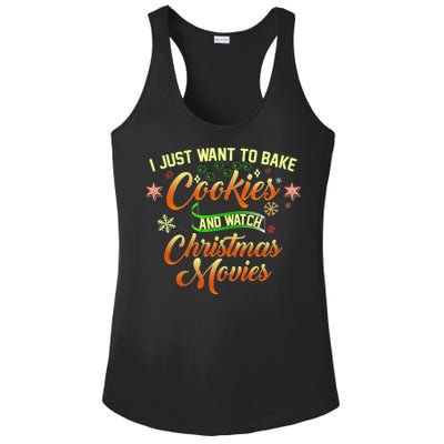 I Just Want To Bake Cookies And Watch Christmas Movies Ladies PosiCharge Competitor Racerback Tank