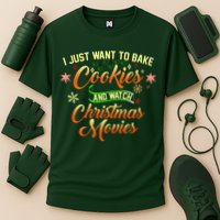 I Just Want To Bake Cookies And Watch Christmas Movies Cooling Performance Crew T-Shirt