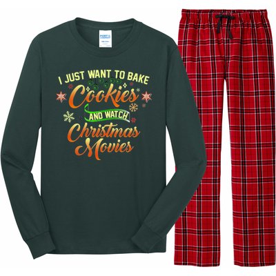 I Just Want To Bake Cookies And Watch Christmas Movies Long Sleeve Pajama Set