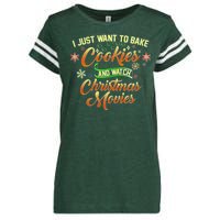 I Just Want To Bake Cookies And Watch Christmas Movies Enza Ladies Jersey Football T-Shirt