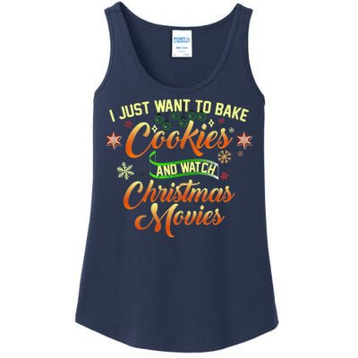 I Just Want To Bake Cookies And Watch Christmas Movies Ladies Essential Tank