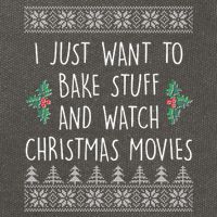 I Just Want To Bake Stuff And Watch Christmas Movies Ugly Sweater Cotton Canvas Backpack