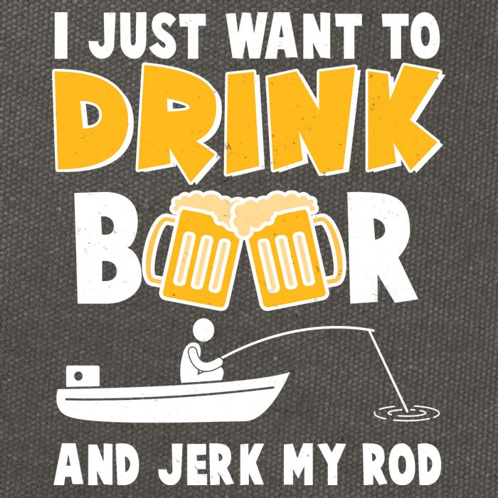 I Just Want to Drink Beer And Jerk My Rod Fishing Cotton Canvas Backpack
