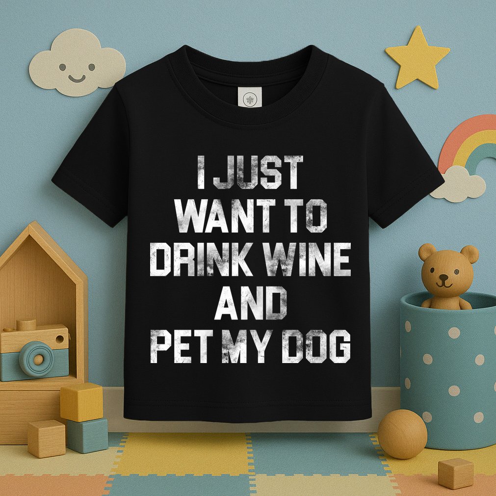 I Just Want To Drink Wine  Toddler T-Shirt