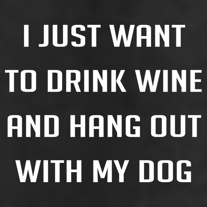 I Just Want To Drink Wine And Hang Out With My Dog 7 Panel Mesh Trucker Snapback Hat