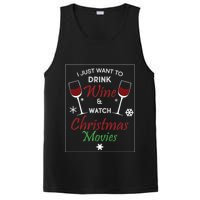 I Just Want To Drink Wine And Watch Christmas Movies PosiCharge Competitor Tank