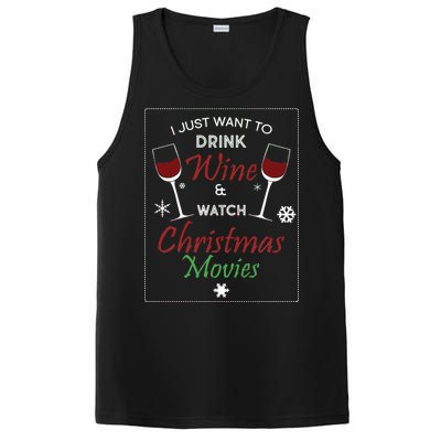 I Just Want To Drink Wine And Watch Christmas Movies PosiCharge Competitor Tank