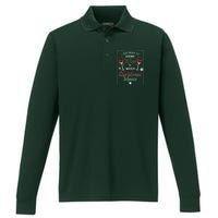 I Just Want To Drink Wine And Watch Christmas Movies Performance Long Sleeve Polo