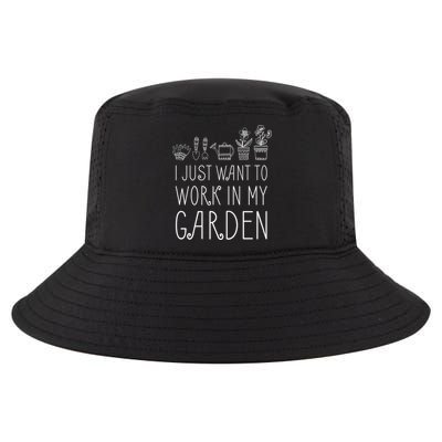 I Just Want To Work In My Garden Cool Comfort Performance Bucket Hat