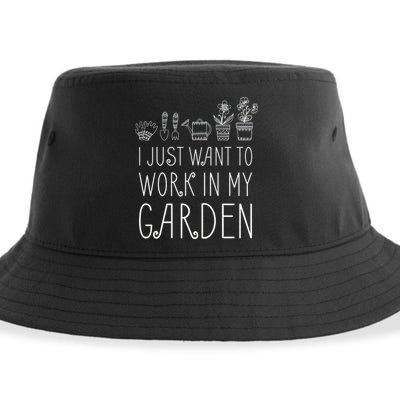 I Just Want To Work In My Garden Sustainable Bucket Hat