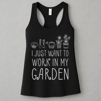 I Just Want To Work In My Garden Womens Tank Top