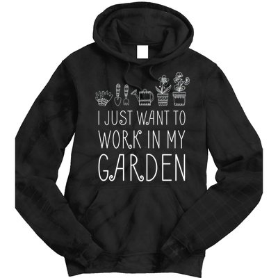 I Just Want To Work In My Garden Tie Dye Hoodie