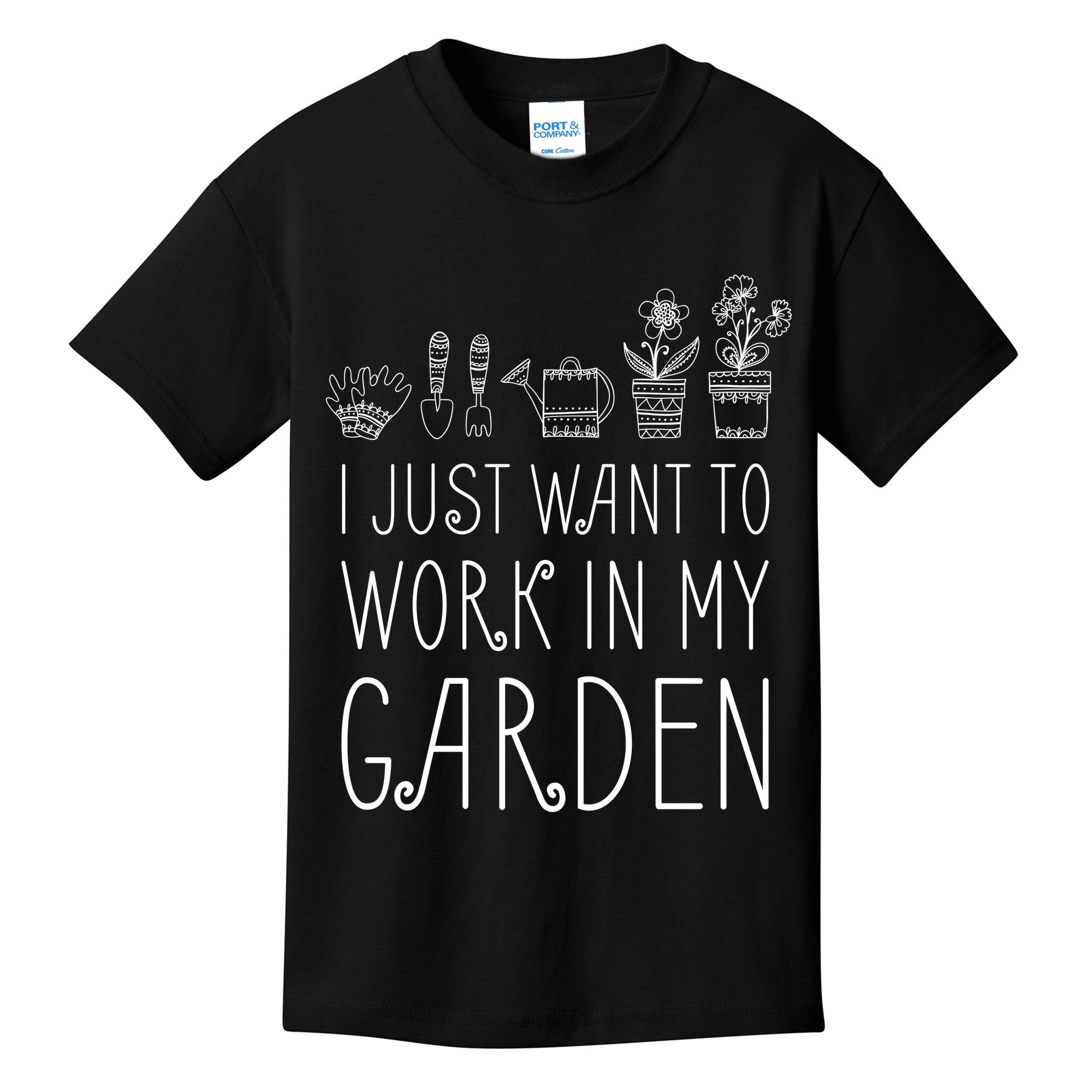 I Just Want To Work In My Garden Kids T-Shirt