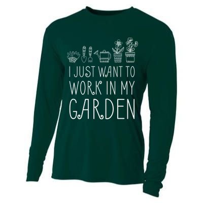 I Just Want To Work In My Garden Cooling Performance Long Sleeve Crew
