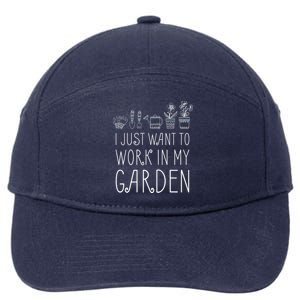 I Just Want To Work In My Garden 7-Panel Snapback Hat