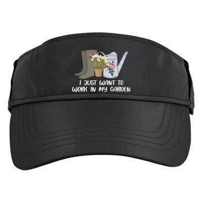 I Just Want To Work On My Garden Adult Drive Performance Visor