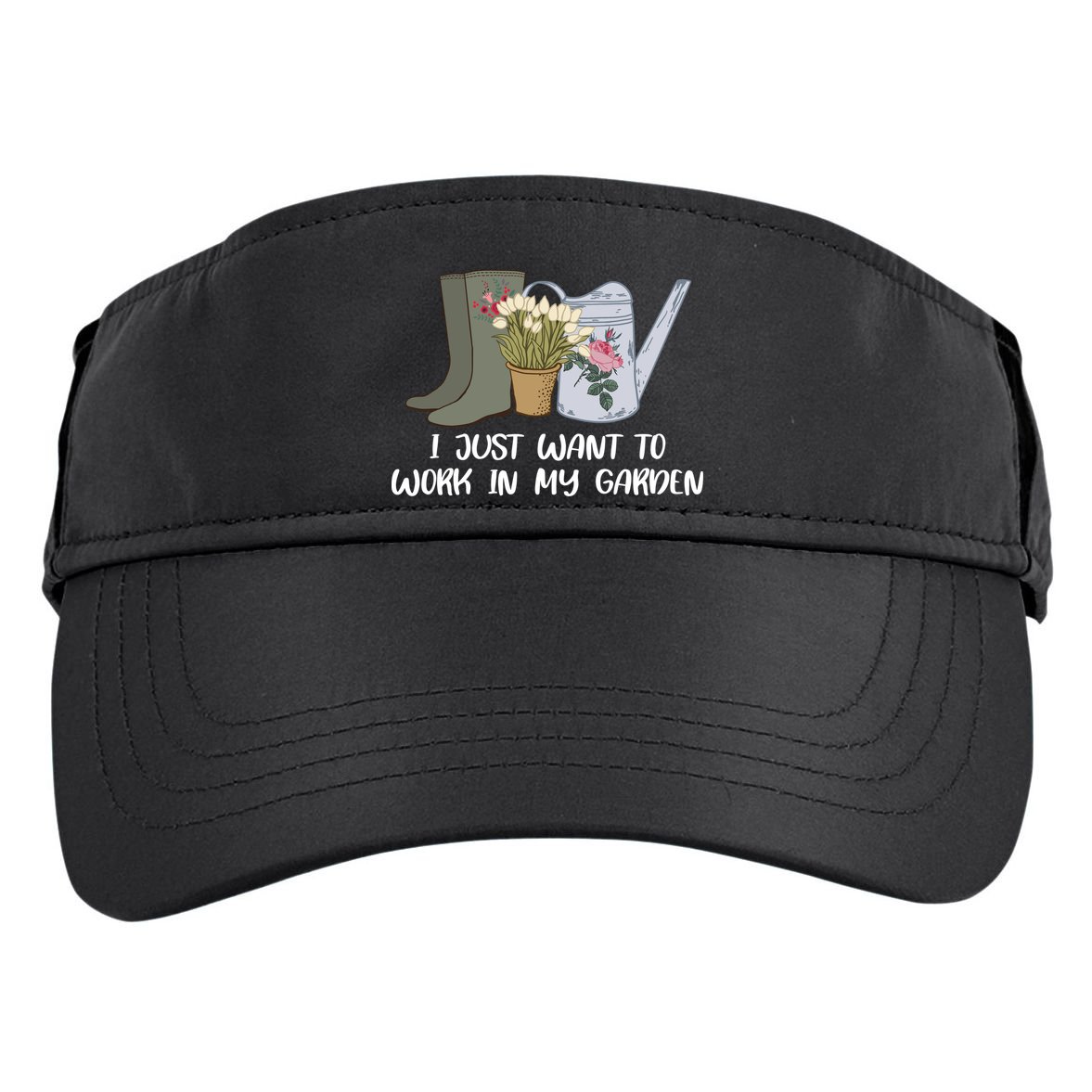 I Just Want To Work On My Garden Adult Drive Performance Visor